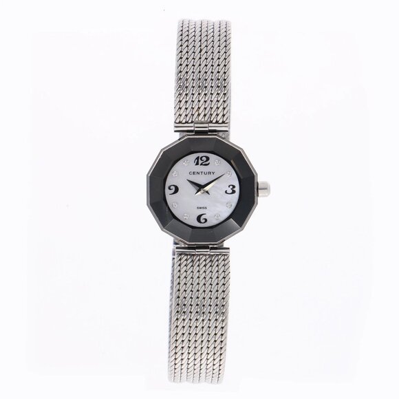 CENTURY Time Gem 8P Diamond White shell SS QZ - Picture 6 of 6